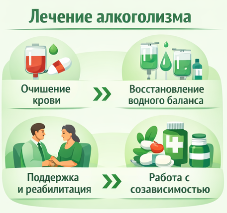 лечение алкоголизма в Закаменске этапы